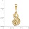 14K Gold Initial S Charm Jewelry FindingKing 28mm Long X 14mm Wide Approx.